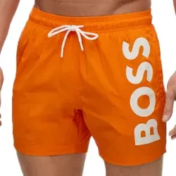 BOSS Badehosen Octopus Swimshort Orange Polyamid Large Herren