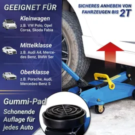 BITUXX Rangierwagenheber Stahl 2T blau