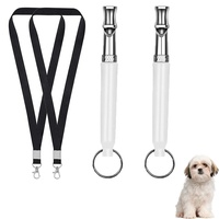 JVHLOV 2 Stück Hundepfeife, Einstellbare Hochfrequenz Hunde Zubehör, Professionelle Ultraschall Pfeife, Hunde Pfeife mit Lanyard für Hundeerziehung Hundetraining