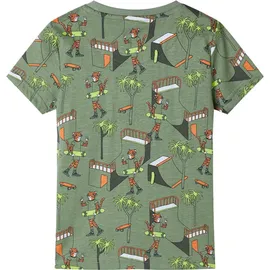 vidaXL Kinderpyjama mit Kurzen Ärmeln Hellkhaki 92