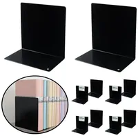 Baumarktplus Buchstützenwinkel 5 Paar 140x140x85 mm Stahl schwarz Bücherhalter