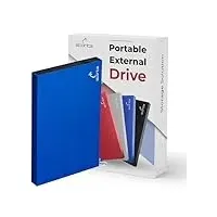 Storite 2,5 Zoll Ultra Slim tragbare Externe Festplatte USB 2.0 mit 500 GB Speichererweiterung, HDD-Backup-Speicher, schnelle Datenübertragung, Festplatte, kompatibel mit MAC/Laptop/Desktop (blau)