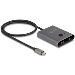 DELOCK USB 10 Gbps USB Type-C Switch 2 auf 1 bidirektional 8K