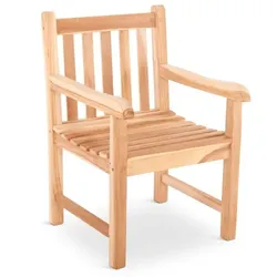 Gartenstuhl Teakholz XL, Teakholz-Sessel, gerade Rückenlehne, Belastbarkeit 130 kg, langlebig, massiv & robust, Raburg Lana