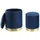 EGLO Hocker Mashike Samt Ø 36 cm Blau/Gold