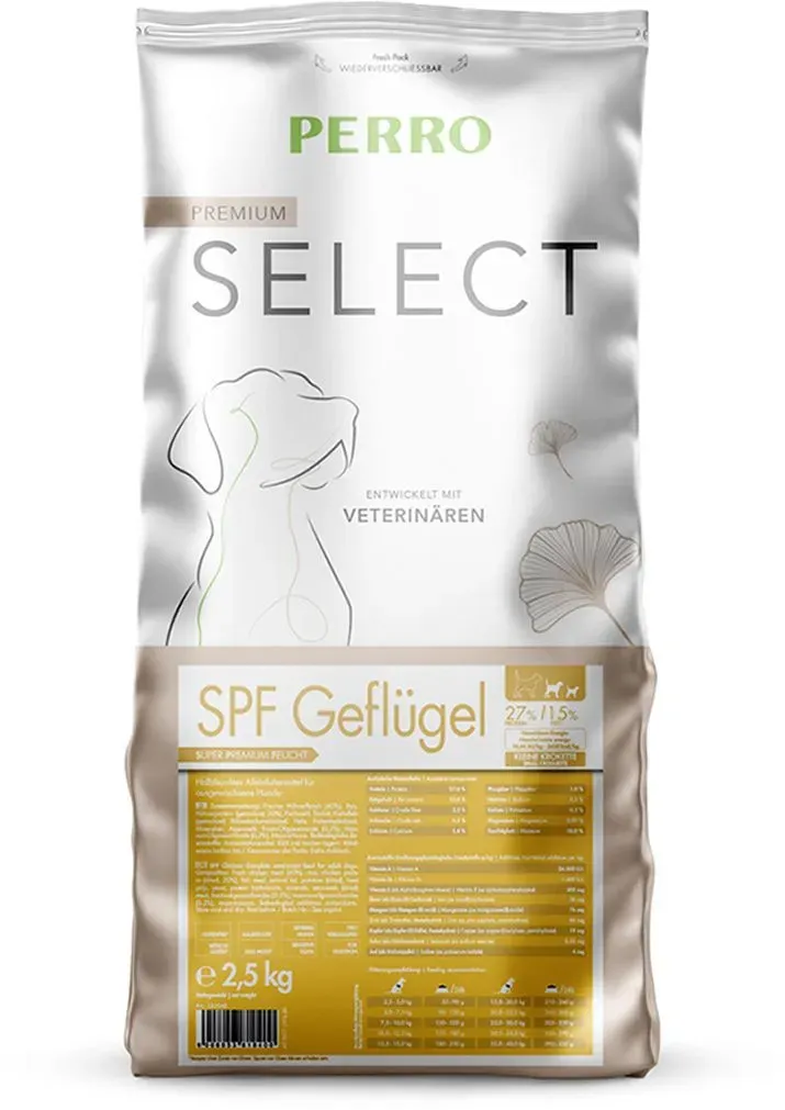 Perro Select SPF Geflügel - kleine Rassen Futter 2,5 kg