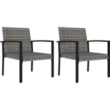 vidaXL Gartenstuhl 57 x 65,7 x 22,2 cm grau 2 St.