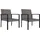 vidaXL Gartenstuhl 57 x 65,7 x 22,2 cm grau 2 St.