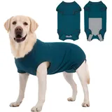 Axcimond Hundebody Nach Op Leckschutz Op Body Hund Kastration Hündin Rüde Medical Pet Shirt Hund Einteiler Wundschutzanzüge für Hunde Mit Klettverschluss Alternativen zu Kegel und Halskrause Blau XXS