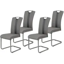 HELA Tische Schwingstuhl Amber Grau, 2er-Set