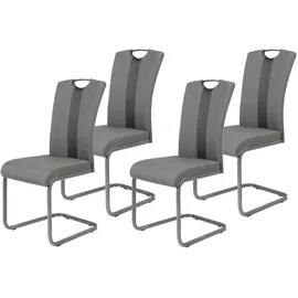 HELA Tische Schwingstuhl Amber Grau, 2er-Set
