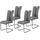 HELA Tische Schwingstuhl Amber Grau, 2er-Set