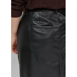 QS Rock Damen Leder-Optik Schwarz 48