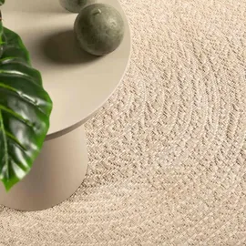 vidaXL Teppich, Läufer Jute-Optik Indoor Outdoor, Teppich UV-beständig für Terrasse Balkon Garten Wohnzimmer, Küchenteppich, Beige 200x200cm