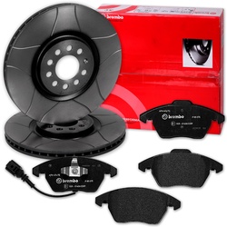 Brembo Geschlitzte Bremsscheiben+beläge Vorne Für Vw Golf 5 6 Gti Gtd Octavia Rs: