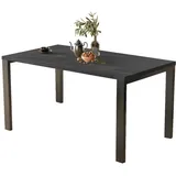 Endo-Moebel Esstisch, Graphit, Holzwerkstoff, Rechteckig,Rechteckig, 80x76x80 cm, Esszimmer, Tische, Esstische