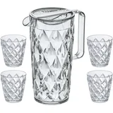 Koziol CRYSTAL Kanne 1,6l mit 4 Becher