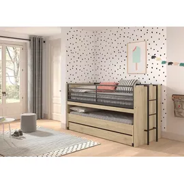 Vipack Halbhochbett SAM 90 x 200 cm Eiche braun