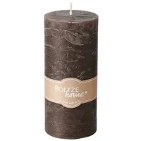 Boltze CASUAL Stumpenkerze 15 cm Ø 7 cm braun