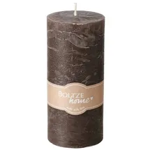 Boltze CASUAL Stumpenkerze 15 cm Ø 7 cm braun