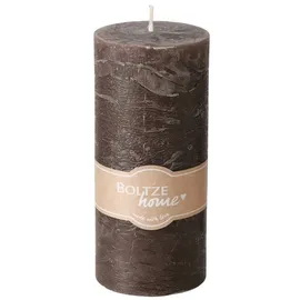 Boltze CASUAL Stumpenkerze 15 cm Ø 7 cm braun