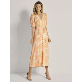 Madeleine Maxikleid Durchgeknöpftes Sommerkleid mit floralem Print Rot 40