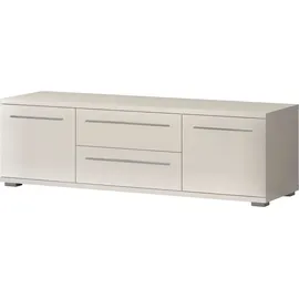 PLACES OF STYLE Lowboard PLACES OF STYLE "Piano TV-Kommode in Breite 165 oder 180 cm mit Soft-Close-Funktion", beige (beige hochglanz), B:150cm H:46,2cm T:45,2cm, Spanplatte, Sideboards, Lowboard, Hochglanz UV-lackiert, Br 180 cm mit versch. Tür- und Schubkastenmaße