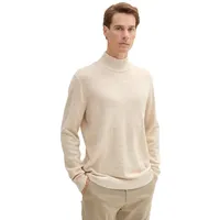 Tom Tailor Rollkragenpullover, mit Rollkragen, Gr. L, light sand melange, , 41586629-L