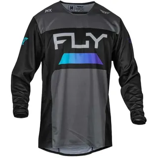 FLY RACING Kinetic Reload Langarm-trikot - Black / Grey - S