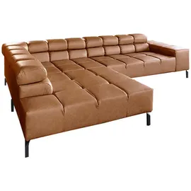 KAWOLA Ecksofa, L-Form rechts oder links Leder verschiedene Farben 321x216 cm braun