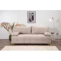 Collection AB Schlafsofa Polyester 2-Sitzer Beige