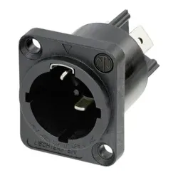 Neutrik NAC3MPX-TOP, CuSn0.2, Schwarz, Kupfer, Polyamid, Edelstahl, Kupfer, Kupf