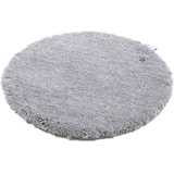 TOM TAILOR Badematte Cozy Bath UNI, Höhe 27 mm, rutschhemmend beschichtet, fußbodenheizungsgeeignet, Polyester, rund, Badteppich, Uni Farben, rechteckig, rund und oval erhältlich grau rund | Ø 60 cm x 27 mm
