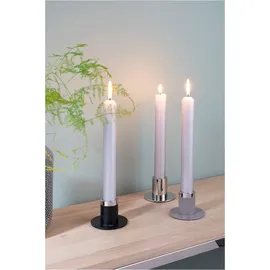 Fink "ENNO, Leuchter", schwarz, B:8cm H:5cm T:8cm Ø:8cm, Metall, Kerzenhalter