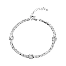Armband LADY, silber (silberfarben, silberfarben), Armbänder, Damen, Edelstahl-Metall, Edelstahl, Metall