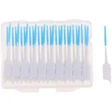 InterdentalbüRsten 30-50 Stück/Set Zahnstocher-Zahnreinigungsstäbchen, Zahnseide-Aufsatz, Interdentalbürste aus Kunststoff(40pcs-Blue)