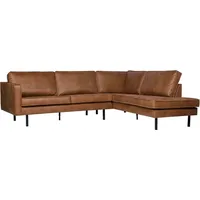 Ecksofa Rodeo Lederoptik, klassisch und modern, rechts, cognacfarben, für 4–5 Personen