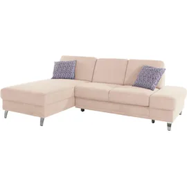 sit&more Ecksofa »Clio L-Form« wahlweise mit Bettfunktion oder Vorziehsitz und Bettkasten, Federkern