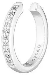 LEAF - EARCUFF BASIC MIT ZIRKONIA - silber