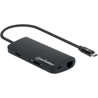 Manhattan USB-C Dock/Hub with Card Reader, Ports (x5):