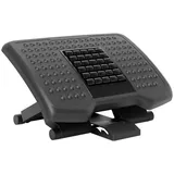 Homcom Fußstütze Schreibtisch ABS schwarz Kunststoff, 35x17x46 cm