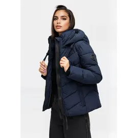Marikoo Winterjacke "Sahnemausii", Damen, Gr. XXL, navy, Obermaterial: 100% Polyester. Futter: 100% Polyester. Wattierung: 100% Polyester. Ärmelfutter: 100% Polyester, Bündchen, Jacken Winterjacke, mit abnehmbarer Kapuze und hohem Kragen