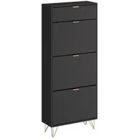 Vichy Vicco Schuhschrank Helge, Schwarz, 60 x 145 cm