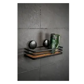 Wenko Static-Loc® Alba Duschkorb Stahl, Bambus