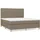 vidaXL Boxspringbett 180 x 200 cm Taupe