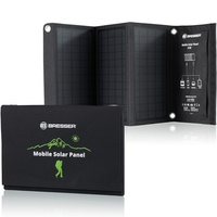 Bresser Solar Ladegerät 21W mit USB-A- und DC-Anschluss inkl. Adaptern, Solar-Panel als Ladegerät für Smartphones, Power-Banks etc.