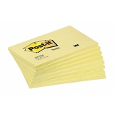 Post-it Notizen Kanariengelb, Packung mit 12 Blöcken, 100 Blatt pro Block, 76 x 127 mm PEFC-zertifiziert, Gelb - Selbstklebende Notizzettel für Notizen, To-Do-Listen und Erinnerungen