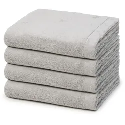 Cawö Lifestyle Handtuch-Set - 4er-Set Platin Grau 
