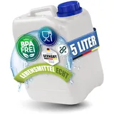 Kosmetex 5L Wasserkanister, BPA frei & lebensmittelecht, Wasser Kanister 5 Liter für Camping, Garten, Gewerbe & Haushalt, Robust Made in Germany