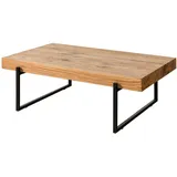 MASSIVMOEBEL24.DE Couchtisch Eiche Schwarz 120 x 60 x 35 cm